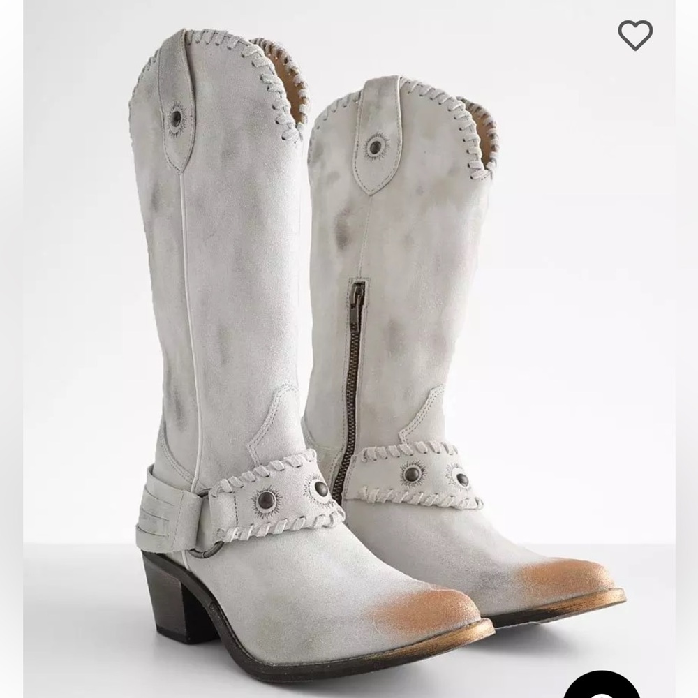 Circle G Distressed Suede Western Boots – Women’s Size 7 (NWOT)